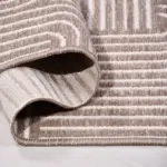 Apalda Modern Krem Pamuklu ve Polyester Natural Lateks Kaydırmaz Tabanlı Makine Halısı - Görsel 3