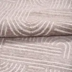 Apalda Modern Krem Pamuklu ve Polyester Natural Lateks Kaydırmaz Tabanlı Makine Halısı - Görsel 4