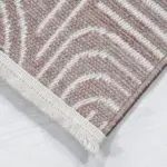 Apalda Modern Krem Pamuklu ve Polyester Natural Lateks Kaydırmaz Tabanlı Makine Halısı - Görsel 5