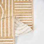 Artern Modern Hardal Pamuklu ve Polyester Natural Lateks Kaydırmaz Tabanlı Makine Halısı - Görsel 2