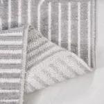 Lauta Modern Gri Pamuklu ve Polyester Natural Lateks Kaydırmaz Tabanlı Makine Halısı - Görsel 2