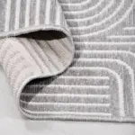 Lauta Modern Gri Pamuklu ve Polyester Natural Lateks Kaydırmaz Tabanlı Makine Halısı - Görsel 3