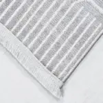 Lauta Modern Gri Pamuklu ve Polyester Natural Lateks Kaydırmaz Tabanlı Makine Halısı - Görsel 5