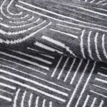 Belzig Modern Antrasit Pamuklu ve Polyester Natural Lateks Kaydırmaz Tabanlı Makine Halısı - Görsel 4