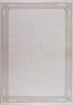 Figline Çerçeveli Krem Akrilik Makine Halısı