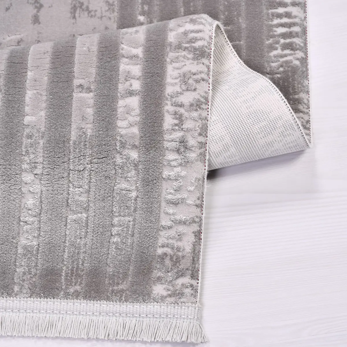 Pila Modern Gri Akrilik Makine Halısı - Görsel 4