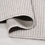 Greven Modern Beyaz Polyester Kaydırmaz Tabanlı Makine Halısı - Görsel 4