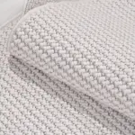 Greven Modern Beyaz Polyester Kaydırmaz Tabanlı Makine Halısı - Görsel 5