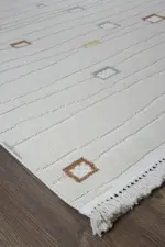 Bouce Modern Krem Polyester Makine Halısı - Görsel 2