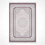 Agello Klasik Göbekli Gri Akrilik Makine Halısı - Görsel 2