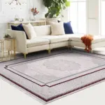 Agello Klasik Göbekli Gri Akrilik Makine Halısı - Görsel 6