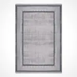 Anzio Çerçeveli Gri Akrilik Makine Halısı - Görsel 2