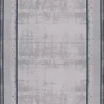 Anzio Çerçeveli Gri Akrilik Makine Halısı