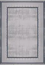 Anzio Çerçeveli Gri Akrilik Makine Halısı
