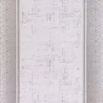 Velletri Çerçeveli Gri Akrilik Makine Halısı