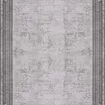 Isernia Çerçeveli Gri Akrilik Makine Halısı