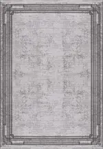 Isernia Çerçeveli Gri Akrilik Makine Halısı