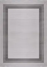 Pomezia Çerçeveli Gri Akrilik Makine Halısı