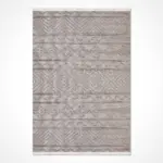 Riesa Geometrik Vizon Polyester Kaydırmaz Tabanlı Makine Halısı - Görsel 2