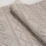 Riesa Geometrik Vizon Polyester Kaydırmaz Tabanlı Makine Halısı - Görsel 5