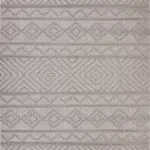 Riesa Geometrik Vizon Polyester Kaydırmaz Tabanlı Makine Halısı