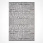 Halle Geometrik Gri Polyester Kaydırmaz Tabanlı Makine Halısı - Görsel 2