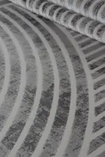 Andria Sol Tasarım Antrasit Akrilik Makine Halısı - Görsel 7