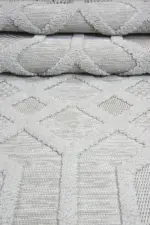 Fours Modern Bej Polyester Makine Halısı - Görsel 5