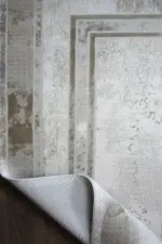 Sens Çerçeveli Bej Akrilik Makine Halısı - Görsel 3