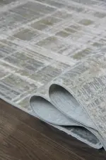 Turbi Modern Bej Akrilik Makine Halısı - Görsel 5