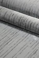 Leivi Çerçeveli Gri Polyester Makine Halısı - Görsel 7