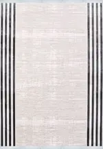 Vergato Modern Krem Triko Akrilik Pamuk Tabanlı Makine Halısı