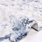 Cingia Modern Mavi Triko Akrilik Pamuk Atkılı Makine Halısı - Görsel 3