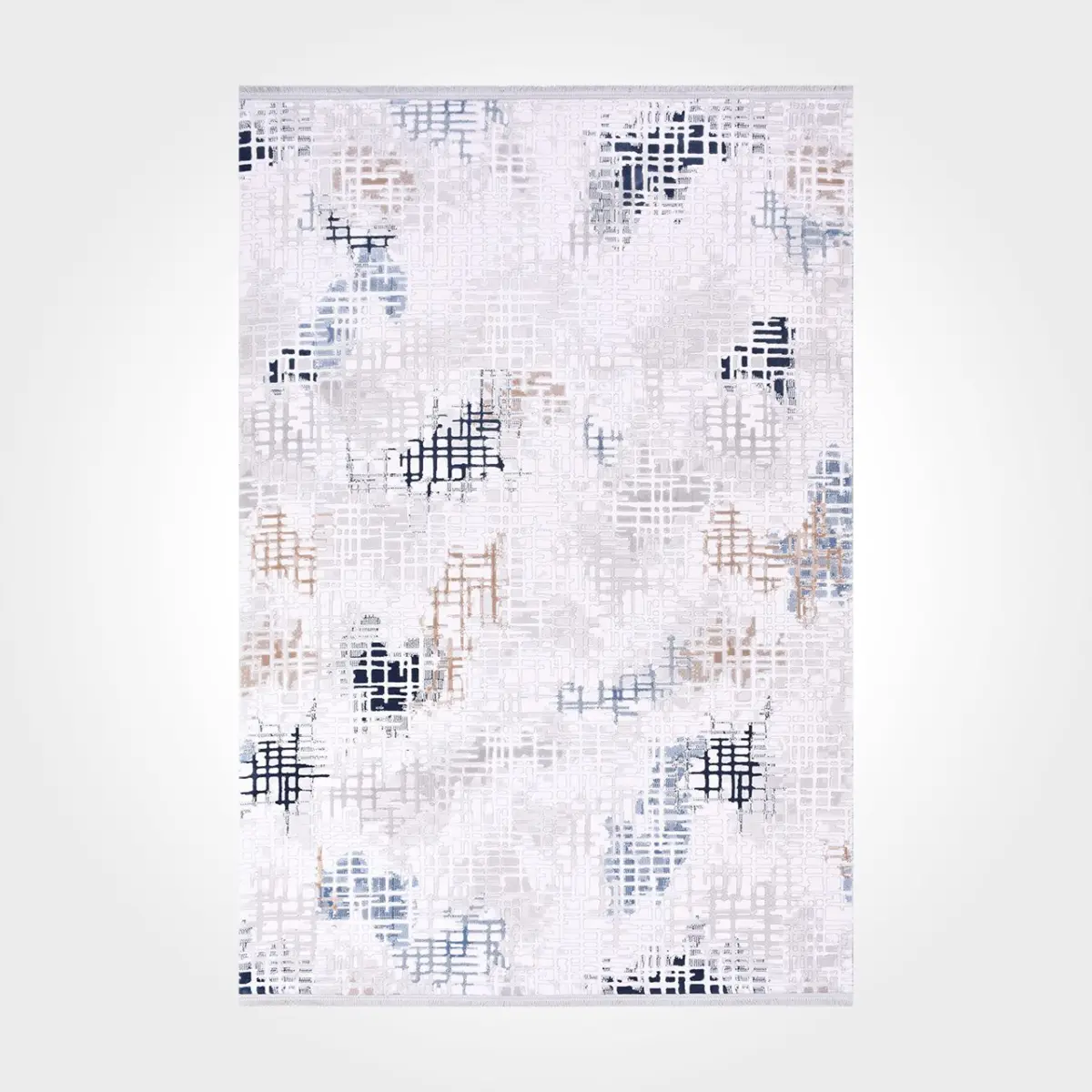 Vabarno Modern Gri Triko Akrilik Pamuk Atkılı Makine Halısı - Görsel 2