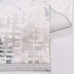 Vabarno Modern Gri Triko Akrilik Pamuk Atkılı Makine Halısı - Görsel 4