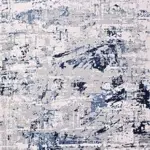 Lario Modern Mavi Triko Akrilik Pamuk Atkılı Makine Halısı