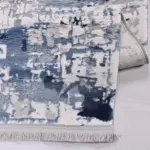 Lario Modern Mavi Triko Akrilik Pamuk Atkılı Makine Halısı - Görsel 4