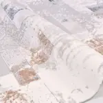 Lunio Modern Gri Triko Akrilik Pamuk Atkılı Makine Halısı - Görsel 4