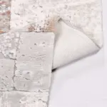 Lunio Modern Gri Triko Akrilik Pamuk Atkılı Makine Halısı - Görsel 3