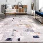 Lunio Modern Gri Triko Akrilik Pamuk Atkılı Makine Halısı - Görsel 6