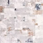 Lunio Modern Gri Triko Akrilik Pamuk Atkılı Makine Halısı