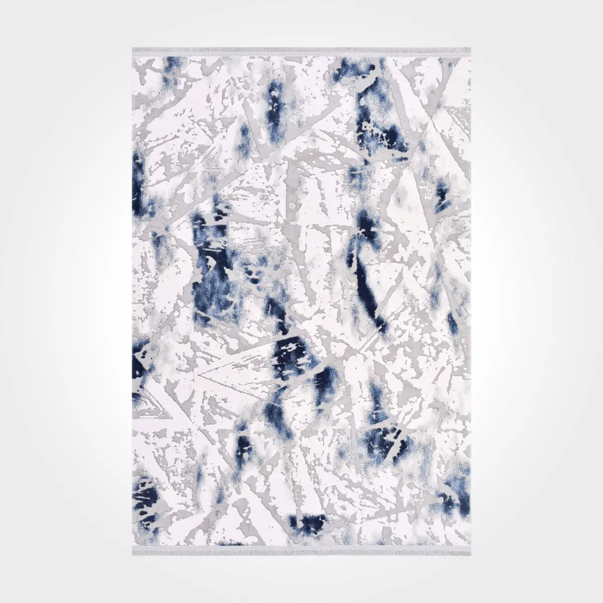 Biella Modern Gri Triko Akrilik Pamuk Atkılı Makine Halısı - Görsel 2