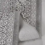 Arsizio Klasik Göbekli Gri Triko Akrilik Pamuk Atkılı Makine Halısı - Görsel 3