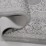 Arsizio Klasik Göbekli Gri Triko Akrilik Pamuk Atkılı Makine Halısı - Görsel 4