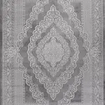 Arsizio Klasik Göbekli Gri Triko Akrilik Pamuk Atkılı Makine Halısı