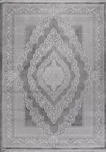 Arsizio Klasik Göbekli Gri Triko Akrilik Pamuk Atkılı Makine Halısı