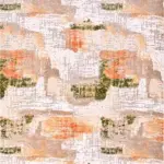 Petriolo Modern Kiremit Triko Akrilik Pamuk Atkılı Makine Halısı