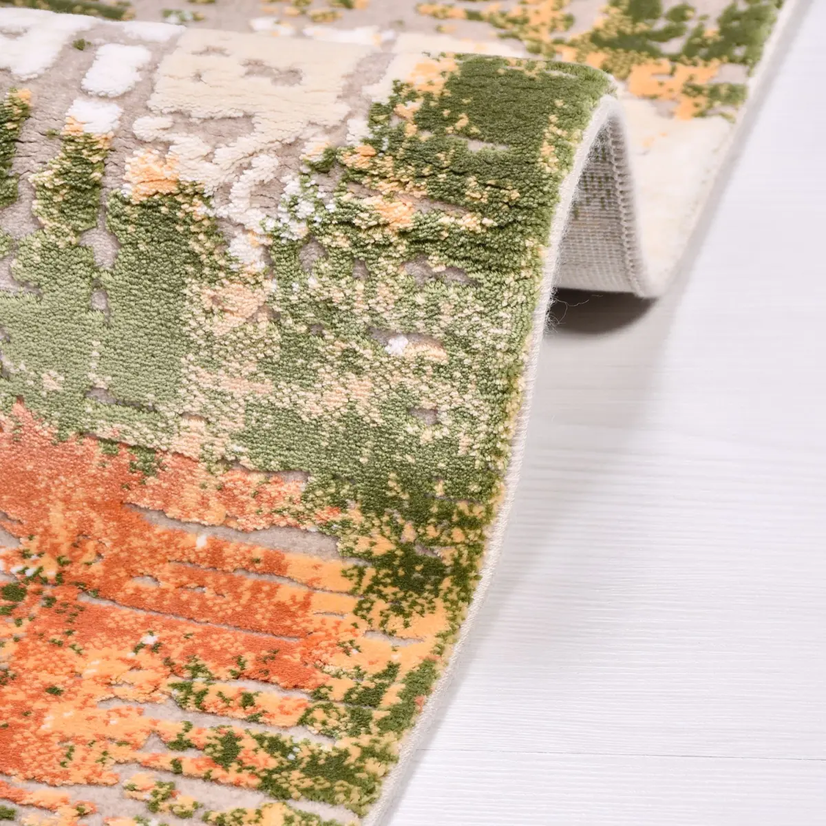 Petriolo Modern Kiremit Triko Akrilik Pamuk Atkılı Makine Halısı - Görsel 5