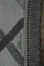 Airan Modern Antrasit Polyester Makine Halısı - Görsel 2