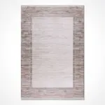 Morra Çerçeveli Kahve Triko Akrilik Pamuk Atkılı Makine Halısı - Görsel 2